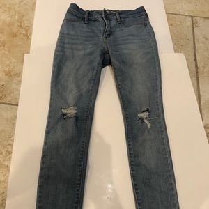 Girl dark wash skinny jeans Adjustable waist